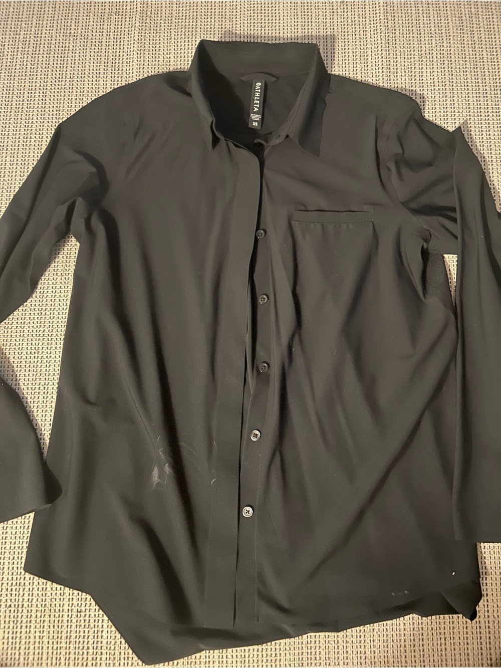 Athleta Black Men's Lightweight Button-Up Shirt Jacket